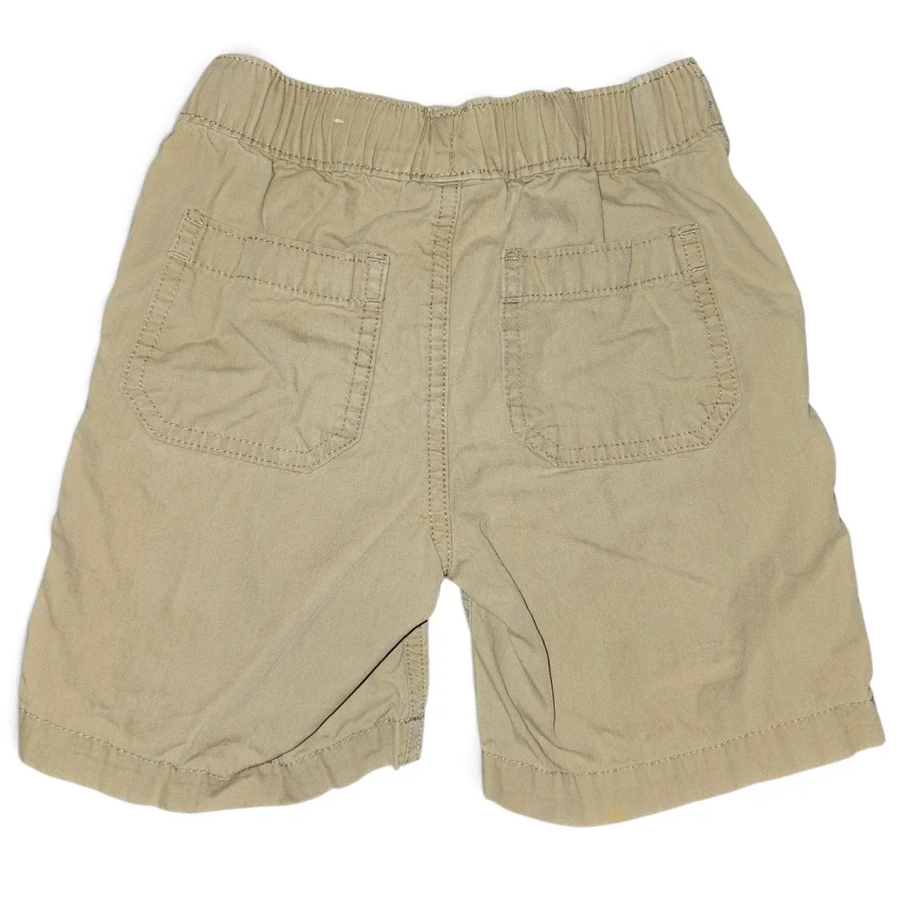 The Childrens Place Chino Shorts Boys 4T Tan Good Adjustable Waist Drawstring